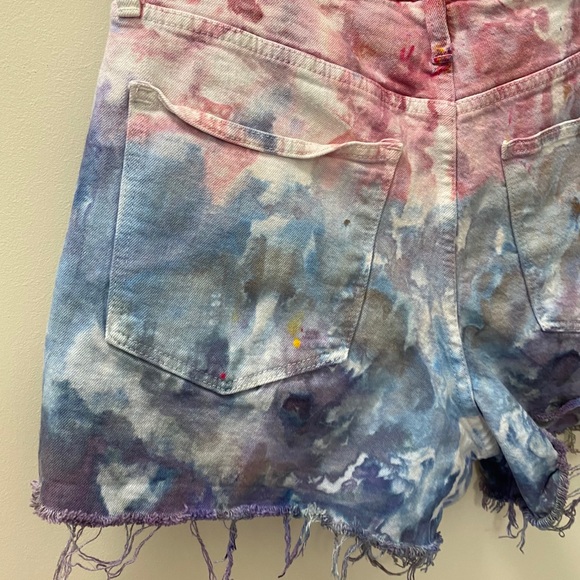 Hand-dyed Madewell High Rise Denim Shorts - Picture 7 of 7